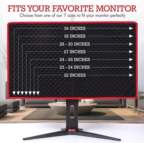 Dustproof Monitor Cover for 27 Inch Gaming Screens - Tripled Layer Protection - Picture 9 of 10