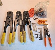  Pex Crimper Lot.  1/2, 3/4, 1"  Removal  Tool Lot
