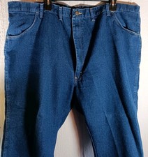 Men's Wrangler Jeans Size 48x30 Relaxed Fit Cotton Blue Denim