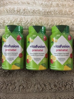 3 Pack Vitafusion PreNatal Gummy Vitamins, Raspberry Lemonade Flavor, 90 Ct Each