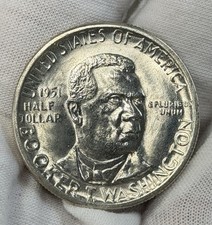 1951 Booker T Washington Half Dollar 50C Silver Commemorative Raw US Coin