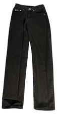 Riders Jeans Womens 6 Medium Black Straight Leg 100 Cotton Dark Wash Denim