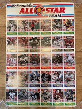 1986 McDonald's All Star Team Football Uncut Sheet Poster *US141