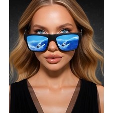 Classy Trendy Sunglasses For Women Polarized UV400 Protection Blue Mirror Gafas