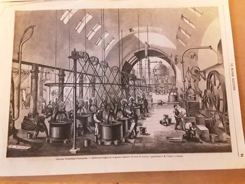 Sugar refinery of Launey by M.Cézard engraving 1864