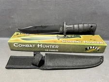 Frost Cutlery Fixed Blade Black Knife 18-169B/B COMBAT HUNTER