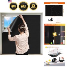 Black Out Window Cover Blackout Blinds No Drill Portable Blacout Curtain  Cu...