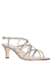 NINA NEW YORK Womens Gold Neptune Almond Toe Kitten Heel Slingback Sandal 6 W