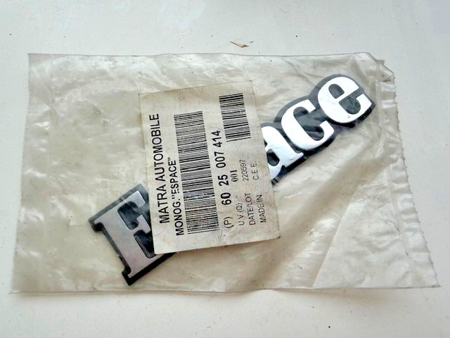 Monogramme Espace 1è Génération en métal et plastique véritable neuf d'époque vintage