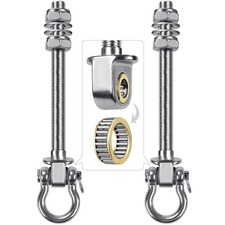 Heavy Duty Swing Hangers with Silent Bearings, 1500LB Capacity Stainless Stee...