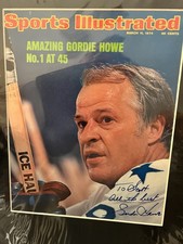 Signed 1974 SI Sports Illustrated Cover Matte 11x14 Gordie Howe Mr Hockey D.16