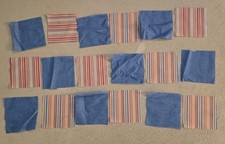 3 X 3 fabric quilt squares 18 stripes and solid 279626M