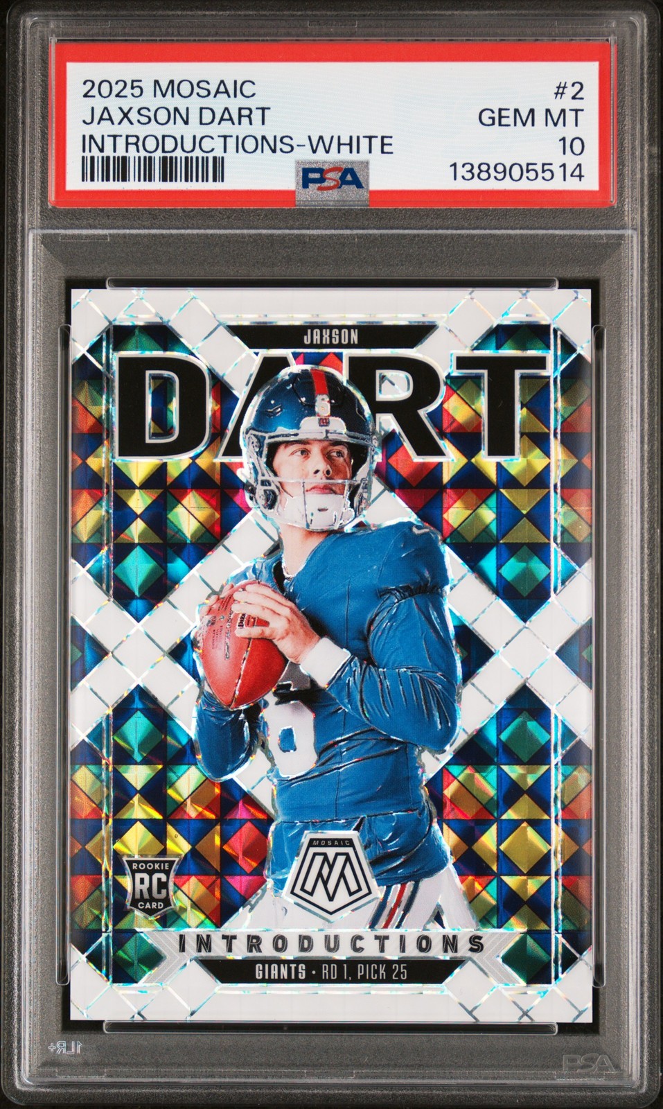 Jaxson Dart Panini Mosaic Introductions #2 White