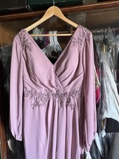 OLEG CASSINI MOTHER OF BRIDE DRESS. SIZE 14 IN  QUARTZ  