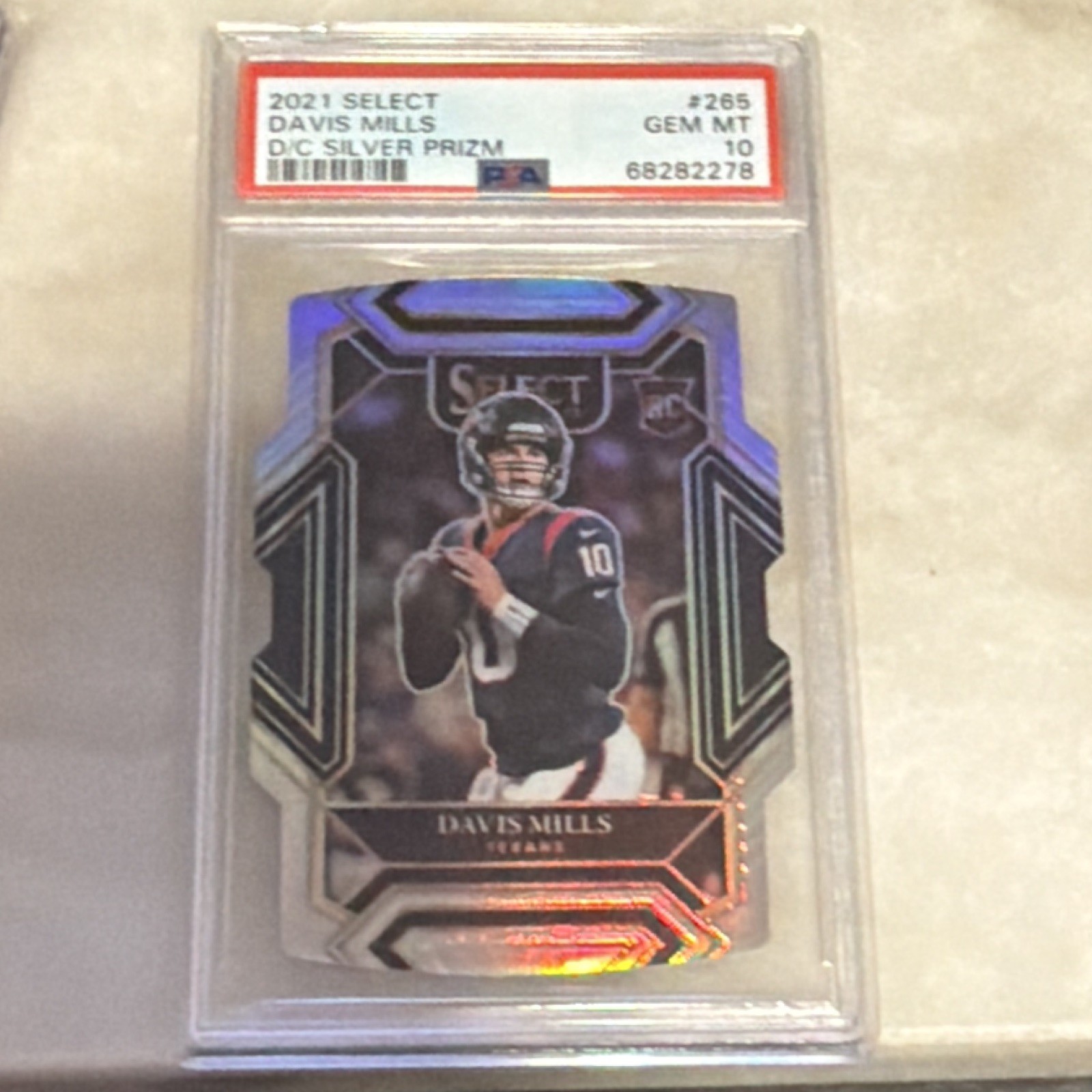 Davis Mills Panini Select #265 Die-Cut Silver