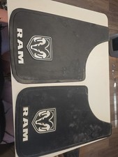 2pc Ram White Logo 11x19 Mud Flaps Splash Guard Car Pickup Truck Suv New 2pc Ram White Logo 11x19 Mud Flaps Splash Guard Car Pickup Truck Suv New