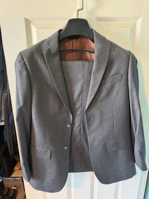 Joseph 2 Piece Mens Suit 36S/30S Slim Fit Gray Wool/Cashmere Solid