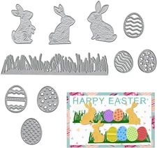 Spring Bunny Rabbits Cutting Dies for Card Making and Photo Album Decorations, G