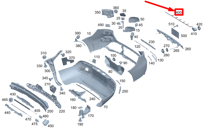Neu MERCEDES-BENZ EQC Kabelbaum für Parksensor hinten A2935404801 Original