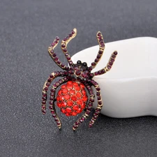Rhinestone Brooch Pin Spider Jewellery Miss Crystal Breastpin Alloy