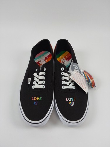 VANS Skate Black “Love Is Love” Pride Rainbow Men's Size 10.5 - Picture 3 of 9
