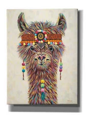 Epic Graffiti 'Hippie Llama II' by Carolee Vitaletti Giclee Canvas Wall Art