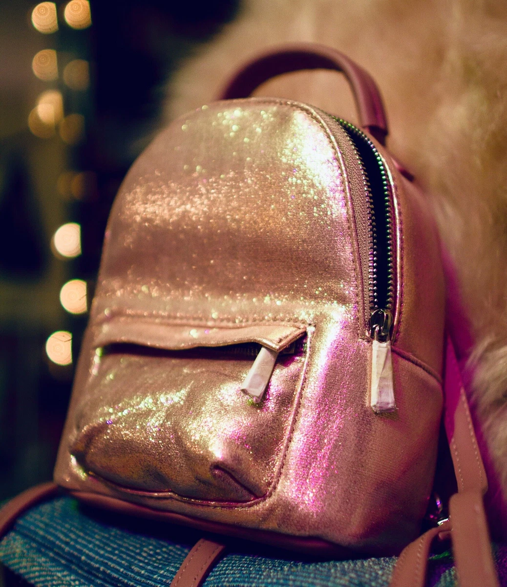 Rose gold mini backpack clearance purse