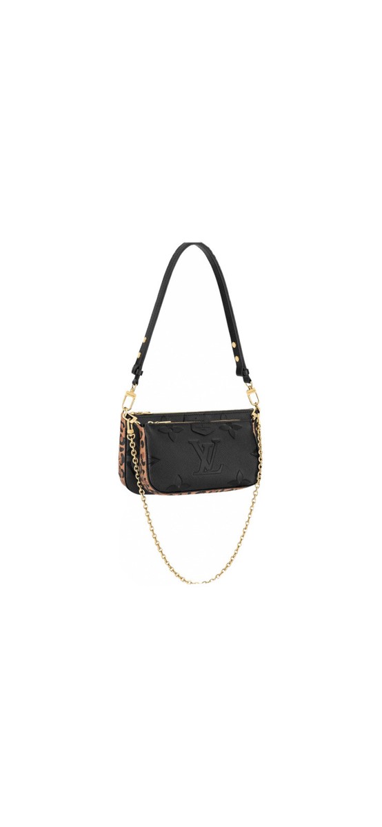 LOUIS VUITTON MULTI POCHETTE WILD AT HEART BLACK (Smaller Pouch Not  Included)