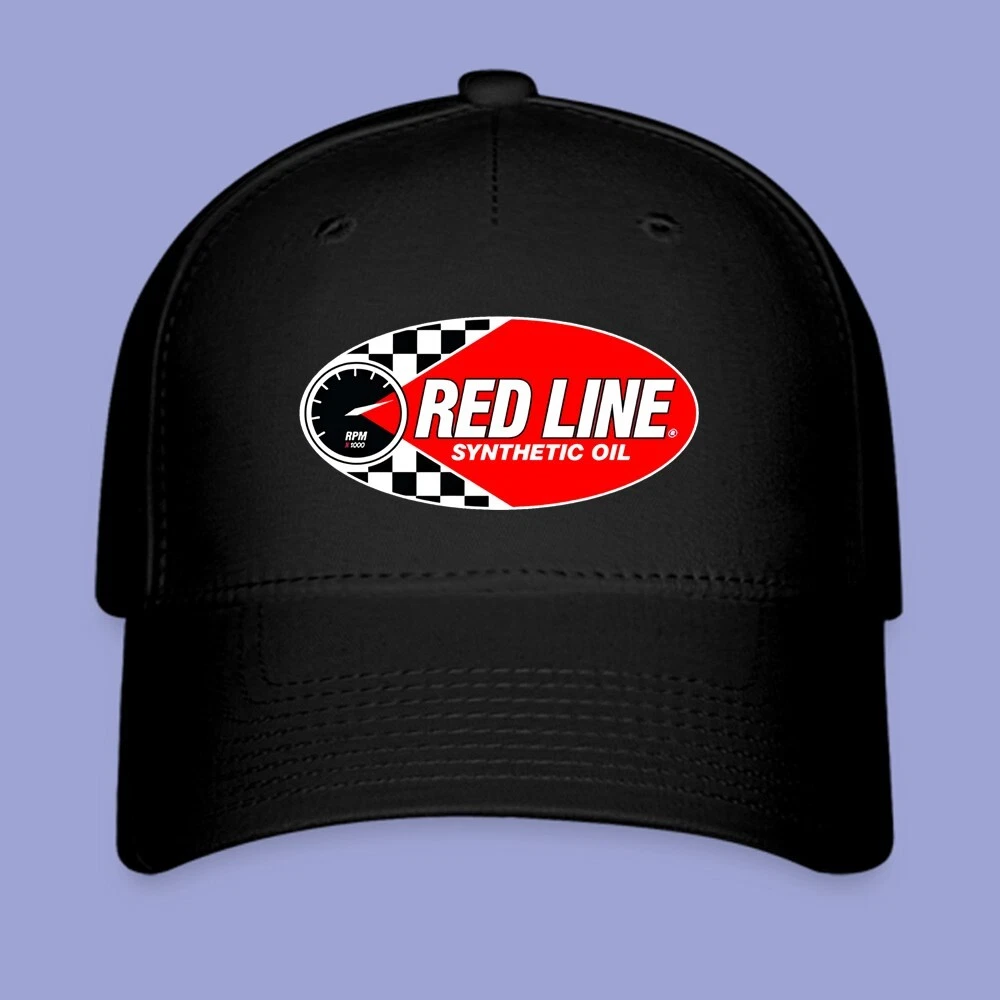 Red Line Oil Black Hat Baseball Cap Adjustable