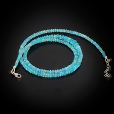 Original Äthiopische Opal Perlen 40.6cm Strang Halskette für Damen Handmade