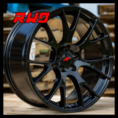 22x9.5'' Gloss Black Hellcat Style Wheels for Dodge Challenger RWD 5x115 +18