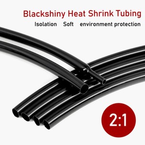 Shiny Black Heat shrink Tube Headset Cord Tubing  Sleeving Heat Shrink 1mm--25mm