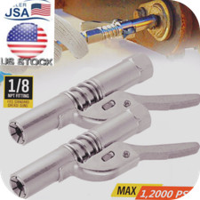 2XGrease Gun Coupler Coupling Release Lock Oil Injection Nozzle1/8&rdquo; NPT 12000PSI