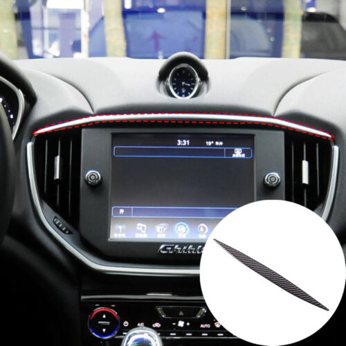 Carbon Fiber GPS Navigation Up Screen Trim Cover Fit Für Maserati Ghibli 2014-15 - Afbeelding 1 van 11