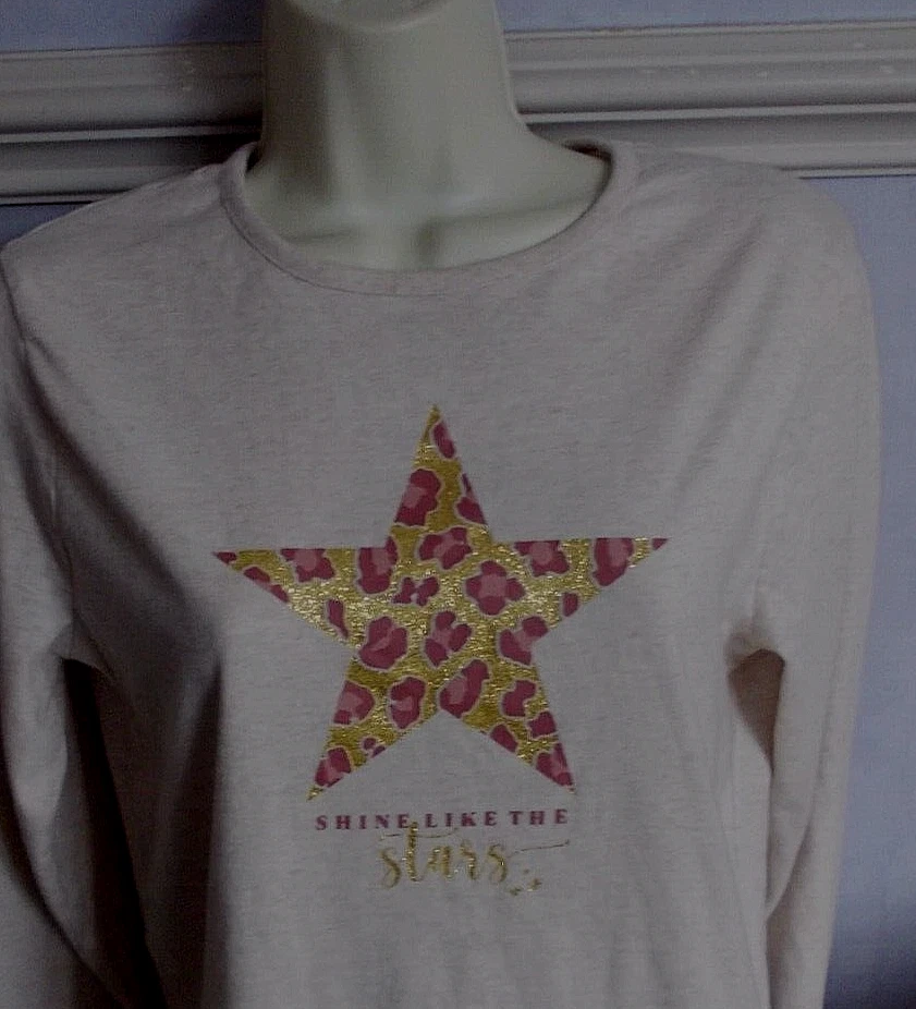 New "SHINE LIKE A STAR" Logo long sleeve  Relaxed Fit T-Shirt Size 14-15 Years - Image 2 of 2