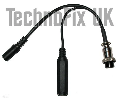 Cable for PC headsets 3.5mm jack, 8 pin for Icom IC-756Pro IC-7300 IC-7610 etc.