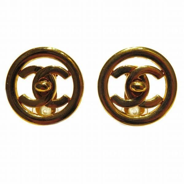 vintage gold chanel earrings