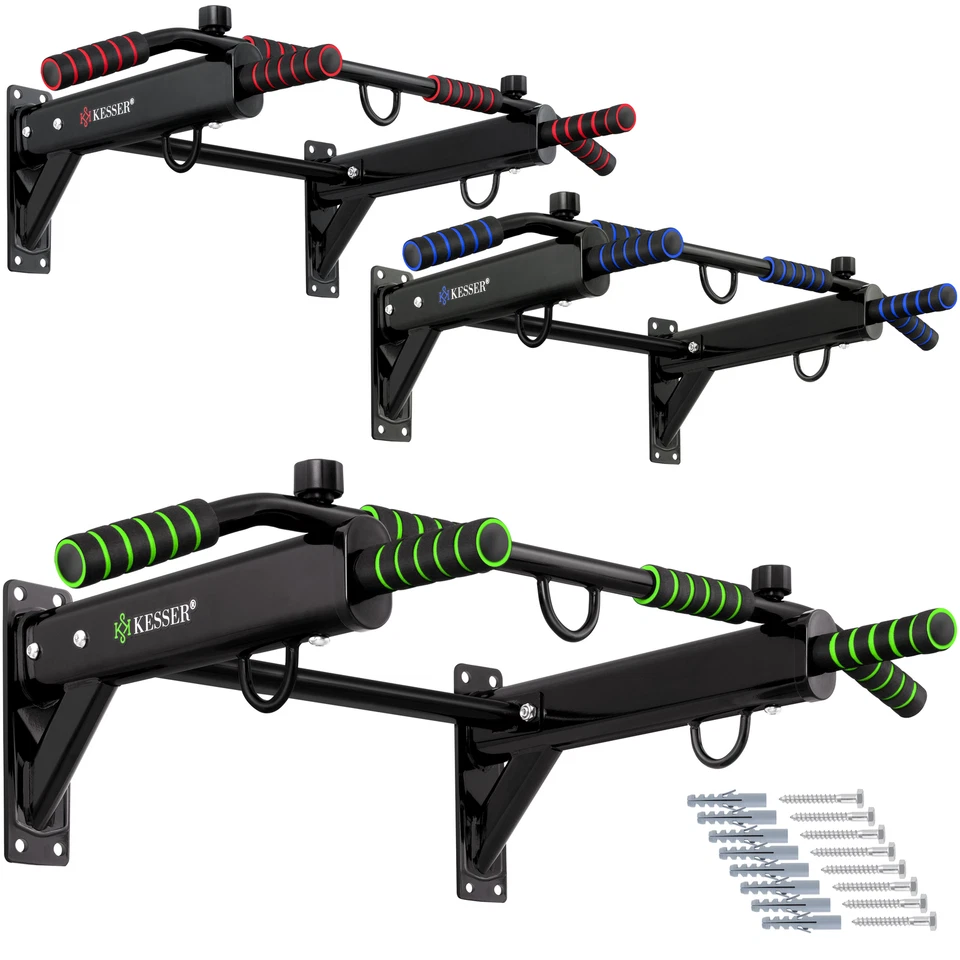 KESSER® 4in1 Premium Klimmzugstange Wandmontage Klimmzug Ringe für Boxsäcke
