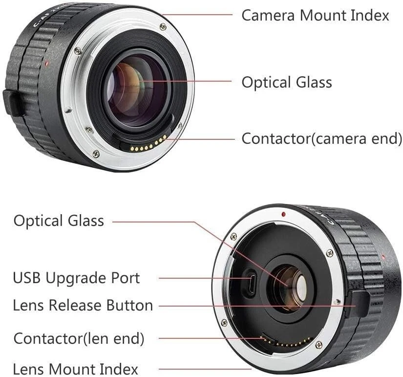 2X OPTICAL CONVERTER FOR Canon EF 70-300mm f/4-5.6 IS II USM Lens - Image 4 of 4