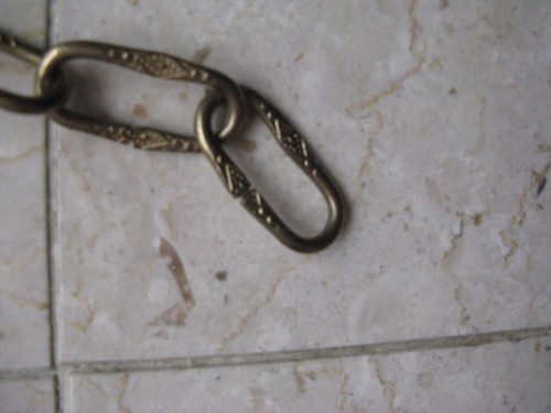 28" Heavy Duty Long Chain Brass Color for Hanging Fixtures or Planters - Picture 2 of 3