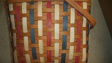 Longaberger Weekender Patriotic Basket - Warm brown and patriotic weaving - NWT