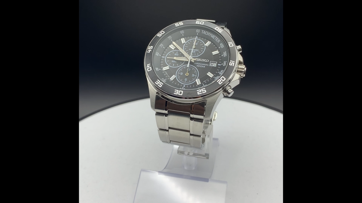 SEIKO CHRONOGRAPH 100m 腕時計稼動品 Seiko Chronograph 100m Stainless Steel Man's Watch New | eBay