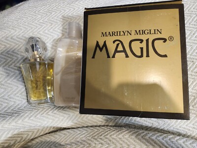 Vintage Marilyn Miglin Magic Eau De Parfum 1.7 Oz. & Liquid Silk Powder 8oz SEAL