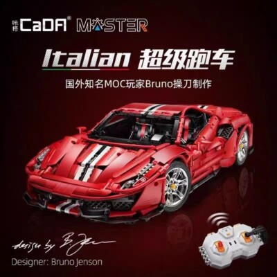 Building Blocks CaDa 488 Hypercar C61505W Sports Car Toys