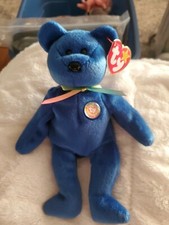 TY BEANIE BABY ULTRA RARE RETIRED CLUBBY BEAR 1998 STAMPED 01