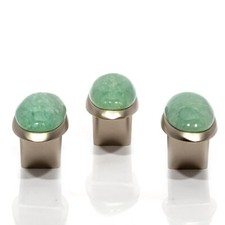 Handmade Amazonite Gemstone Knob – Oval Cabinet & Drawer Pull | Elegant Handle