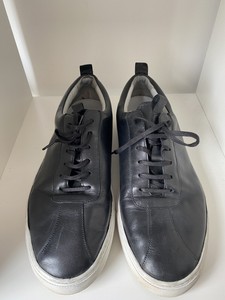 grenson leather trainers