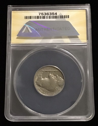 1913-S Buffalo Nickel AU 55 ANACS VAR 2 *Corroded* *Details* - Picture 2 of 4