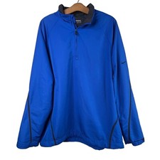 Nike Golf Jacket Size Large Quarter Zip Pullover Blue Polyester Athleisure