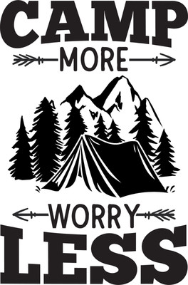 camp more worry less Poster Leinwand Film Film Druck A0 A1 A2 A3 A4 A5 A6 Kunst Wand